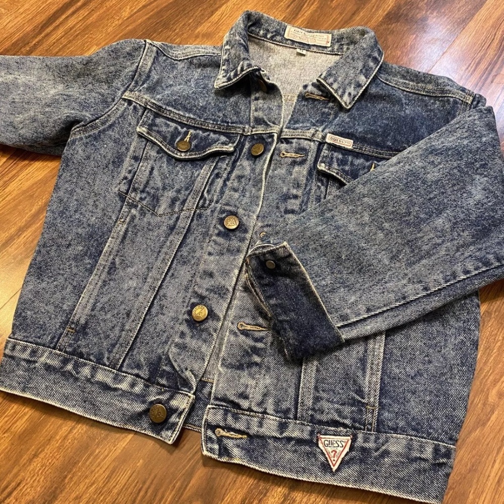 Vintage Guess Georges Marciano 80’s Blue Denim Jacket, Size Medium